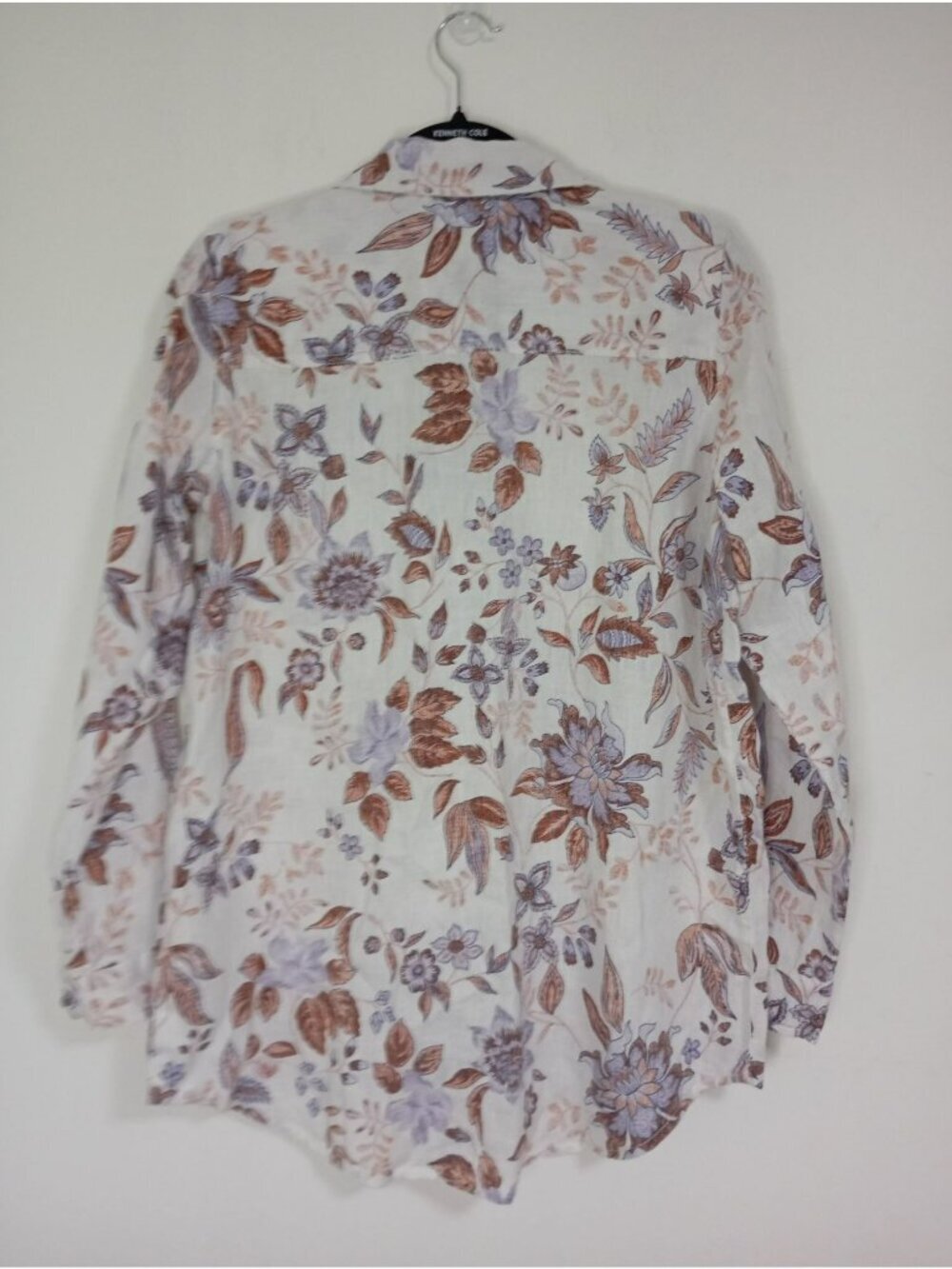 Rachel Zoe Womens 100% Linen Floral Button-Up Shirt Size M - Picture 13 of 13